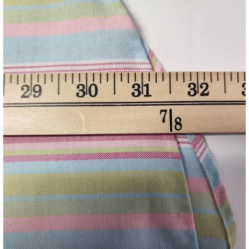 Lands End Men's Short Sleeve‎ Striped Multicolor Button Down Shirt Size L (17.5) - Picture 12 of 12